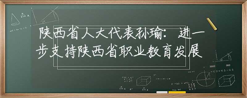 陜西省人大代表孫瑜：進(jìn)一步支持陜西省職業(yè)教育發(fā)展